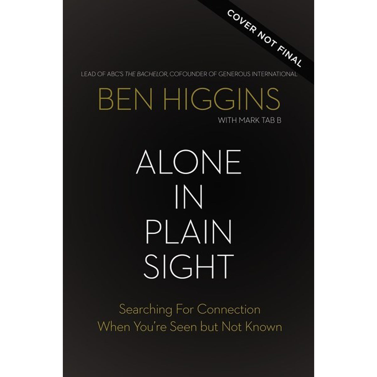 Alone In Plain Sight: Searching For Connection When You're Seen But Not Known (Hardcover)