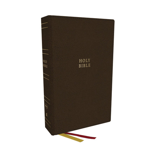 NKJV Reference Super Giant Print Bible Red Letter Brown (Imitation Leather)