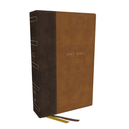 KJV Center-Column Reference Bible Red Letter Idx Brown (Imitation Leather)