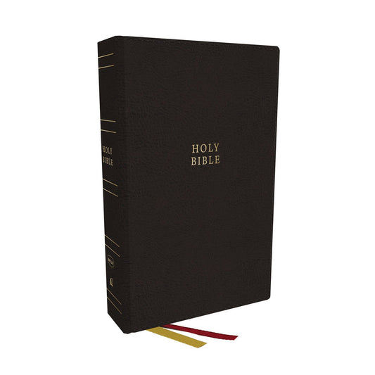 NKJV Reference Super Giant Print Bible Red Letter Black (Genuine Leather)