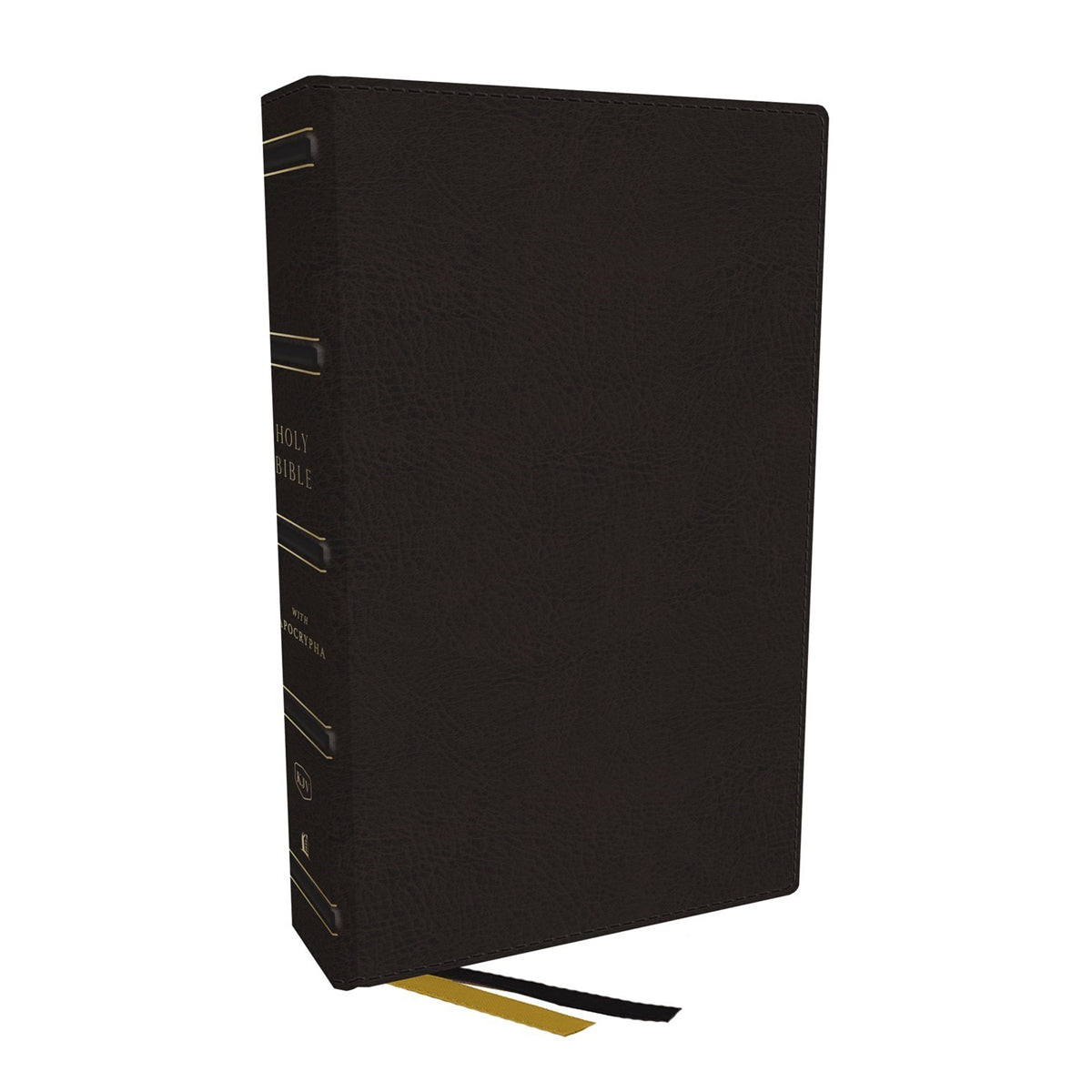KJV Center-Column Reference Bible Apocrypha Indexed Black (Genuine Leather)