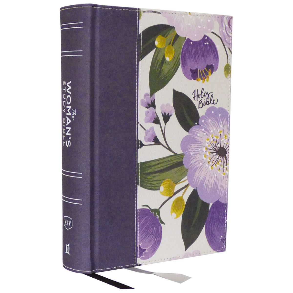 KJV Woman's Study Bible Index Cloth Purple Floral Comfort Print (Hardcover)