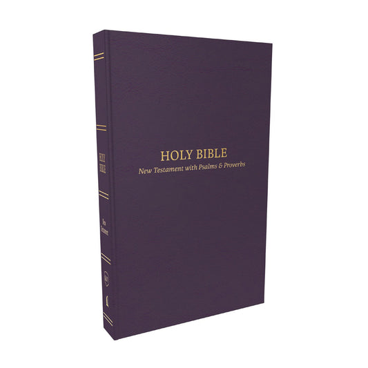 KJV Purple Paperback Pocket New Testament With Psalms And Proverbs Bible Comfort Print