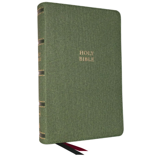 NKJV Green Imitation Leather Single-Column Verse-by-Verse Reference Bible Comfort Print