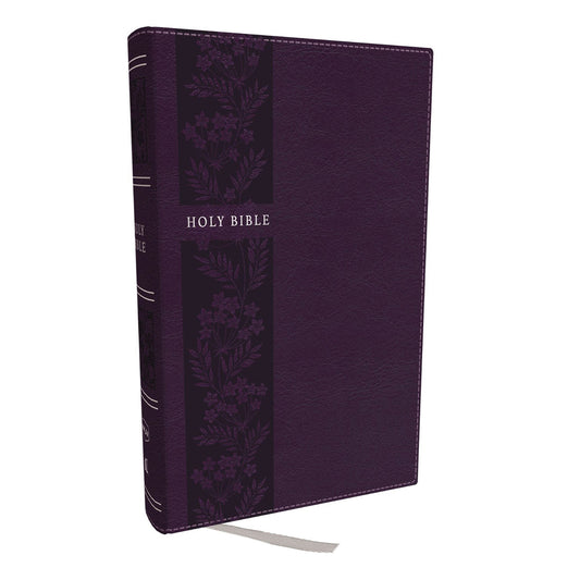 NKJV Purple Imitation Leather Personal Size Reference Bible Large Comfort Print Indexed