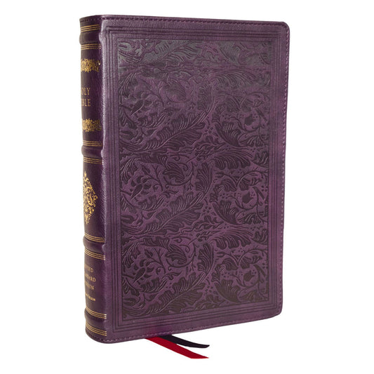 RSV Purple Imitation Leather Personal Size Bible with Cross References Sovereign Collection