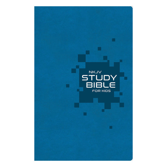 NKJV Blue Imitation Leather Study Bible for Kids