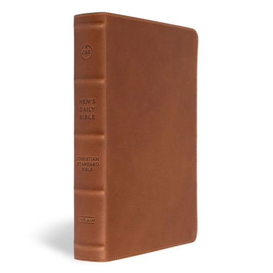CSB Brown Genuine Leather Men's Daily Bible Indexed