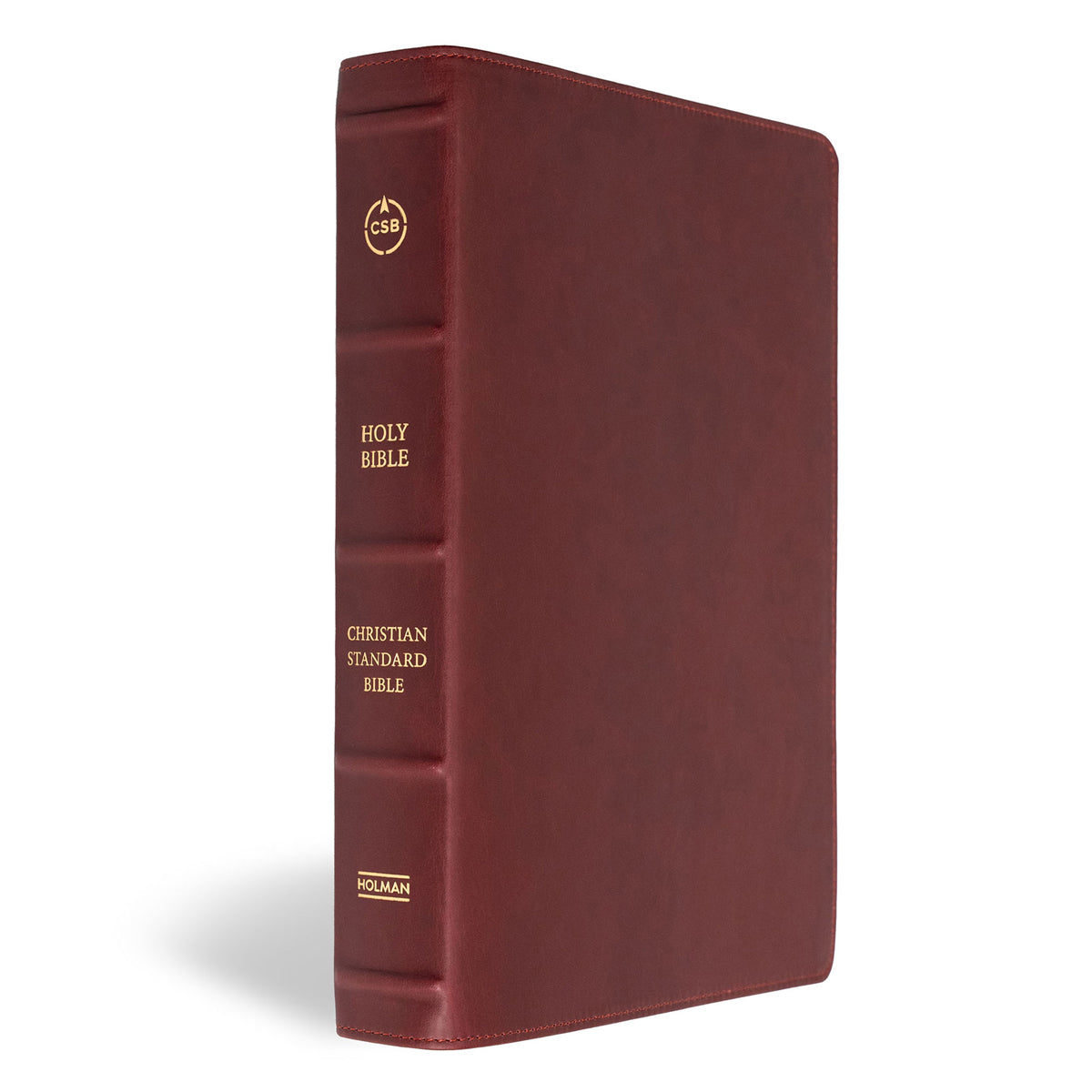 CSB Marbled Burgundy Genuine Leather Verse-by-Verse Reference Handcrafted Bible