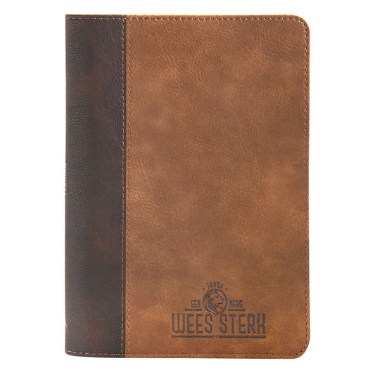 Wees Sterk Josua 1:9 Brown (Faux Leather Journal)