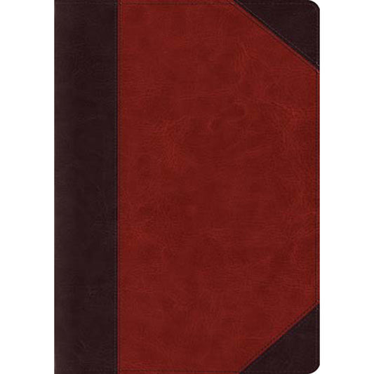 ESV Study Bible Large Print (Trutone Brown / Cordovan Portfolio Design)(Imitation Leather)
