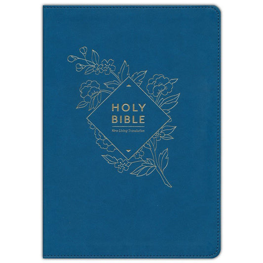 NLT Holy Bible Giant Print Red Letter Blue (Imitation Leather)