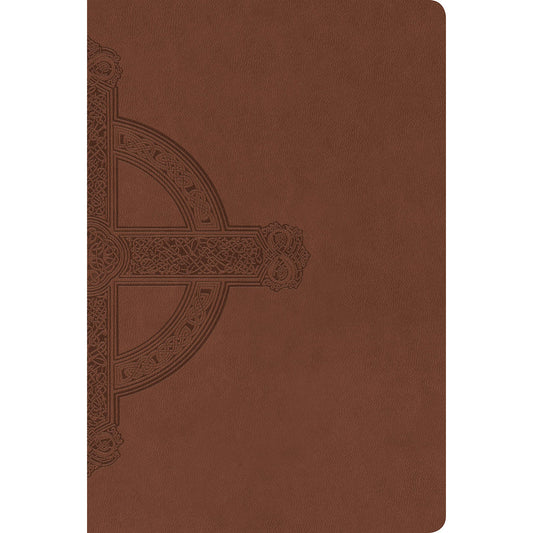 NLT Filament Premium Value Thinline Bible, Filament Enabled, Large Print, Brown Cross (Imitation Leather)