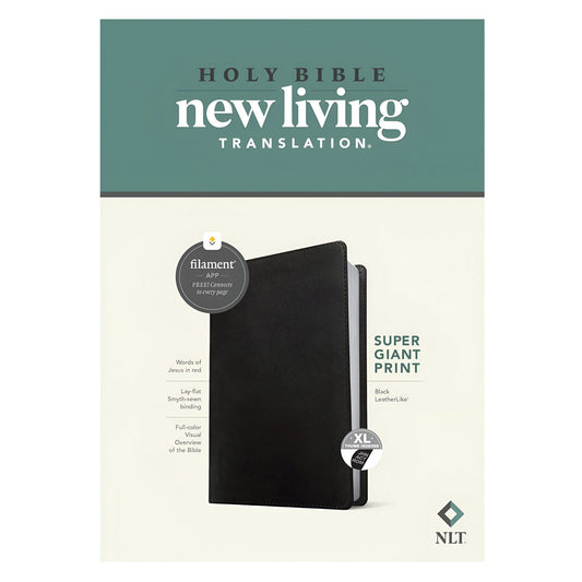 NLT Filament Bible Super Giant Print Red Letter Black Indexed (Imitation Leather)