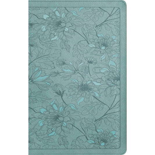 NLT Filament Thinline Reference Bible, Red Letter, Floral Teal (Imitation Leather)