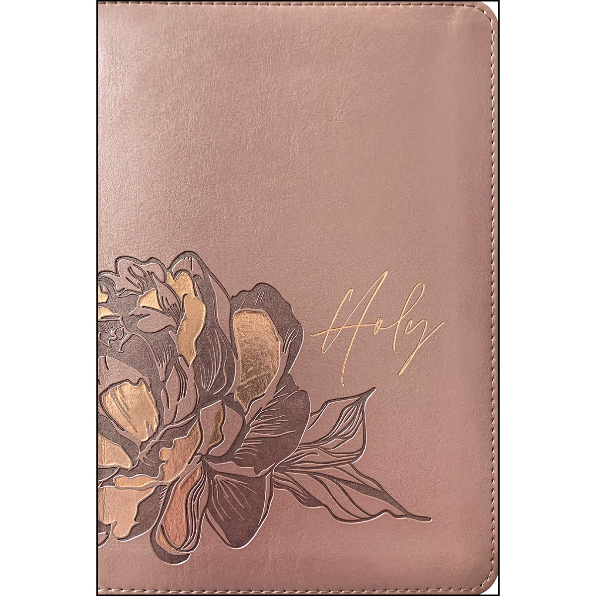 NLT Filament Compact Bible Giant Print Red Letter Indexed Rose Metallic Peony (Imitation Leather)