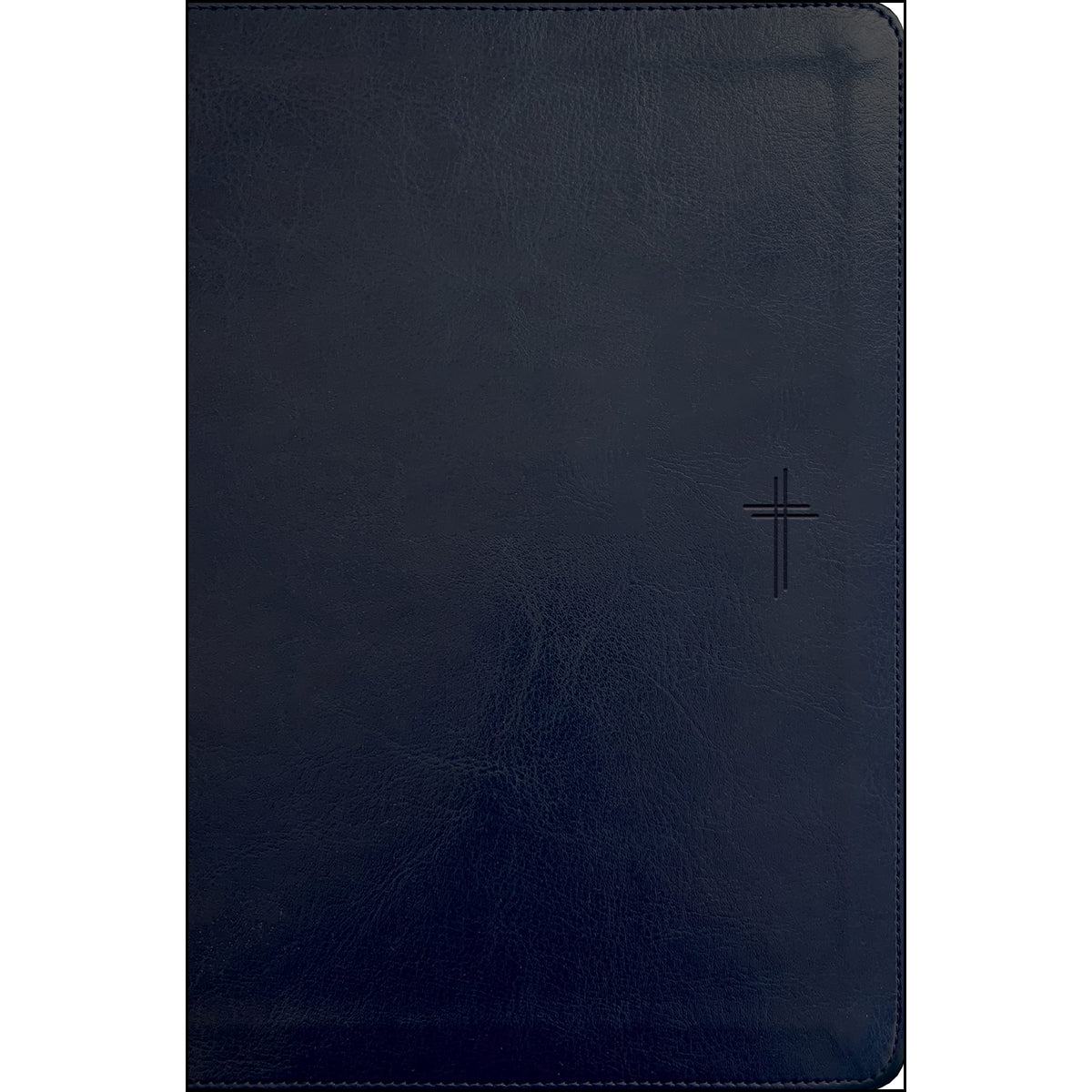 NLT Filament Compact Bible Giant Print Red Letter Indexed Navy Blue Cross (Imitation Leather)