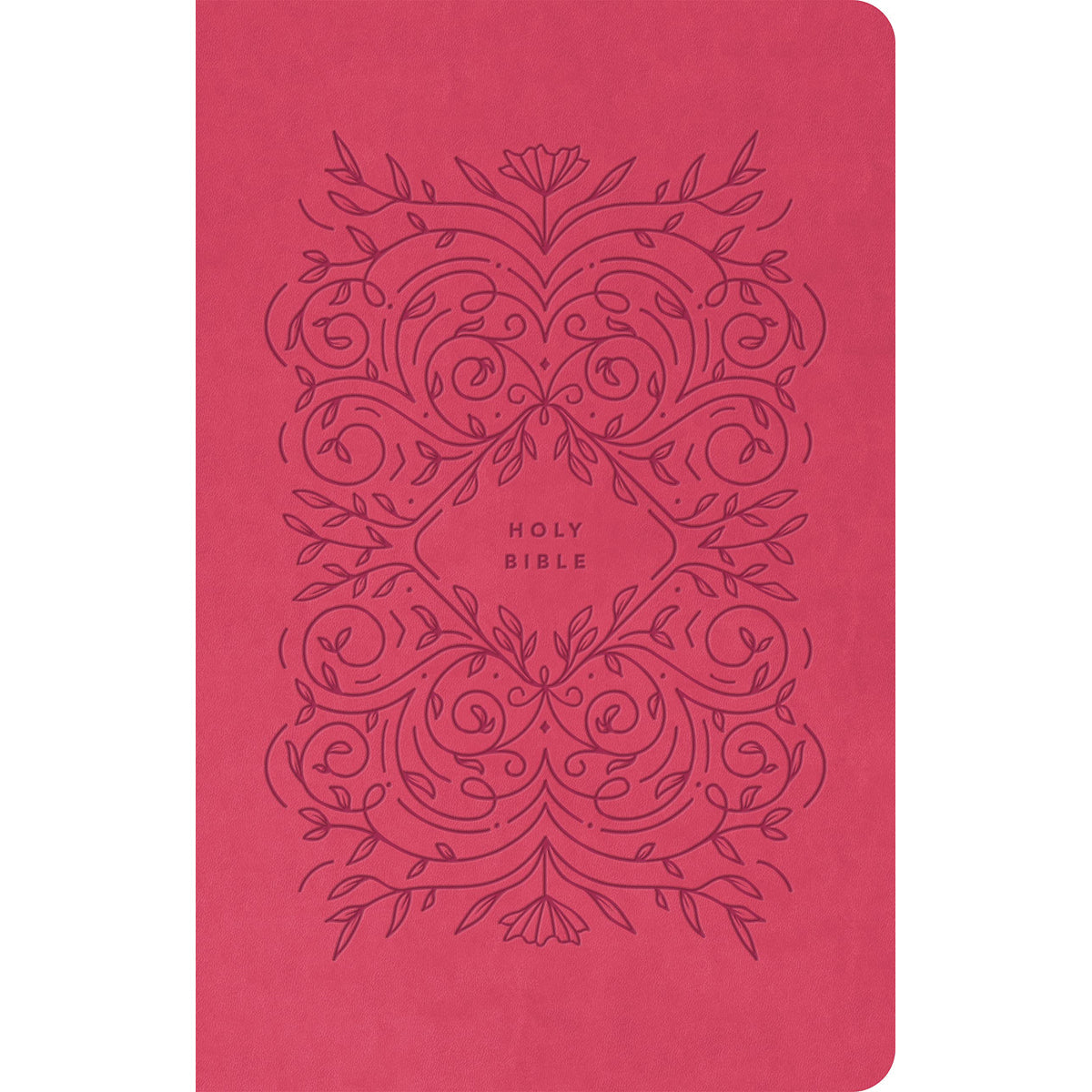 NLT Premium Gift Bible, Red Letter, Very Berry Pink Vines (Immitation Leather)