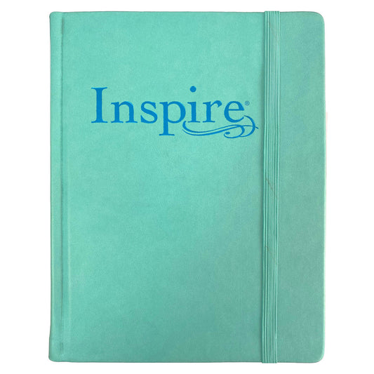 NLT Aquamarine Hardcover Faux Leather Inspire Filament-Enabled Bible
