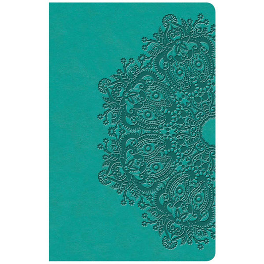 KJV Personal Size Reference Bible Large Print Indexed Teal (Imitation Leather)