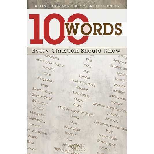 100 Words Every Christian Should Know: Definitions & Bible Verse References (Pamphlet)