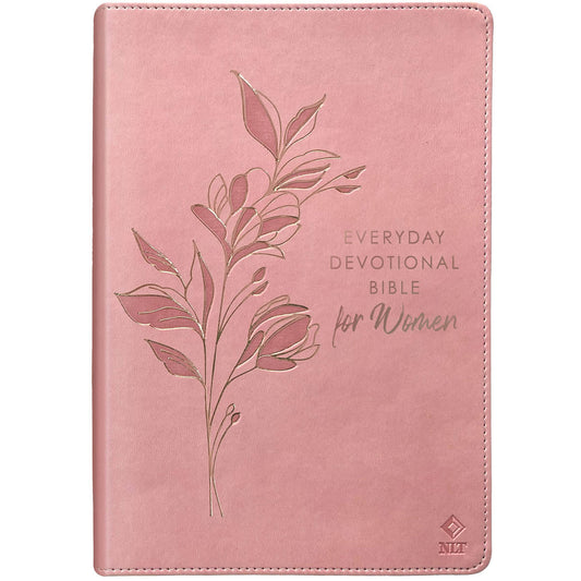 NLT Pink Flexcover Faux Leather Everyday Devotional Bible for Women