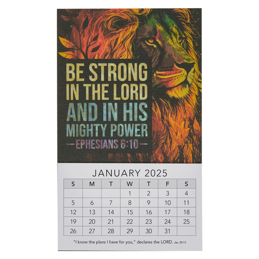 2025 Mini Magnetic Calendar - Be Strong in the Lord and in His Mighty Power