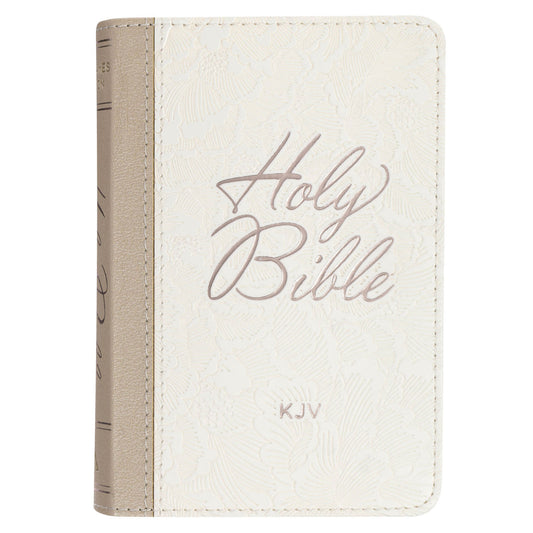 KJV White Faux Leather Mini Pocket Bible