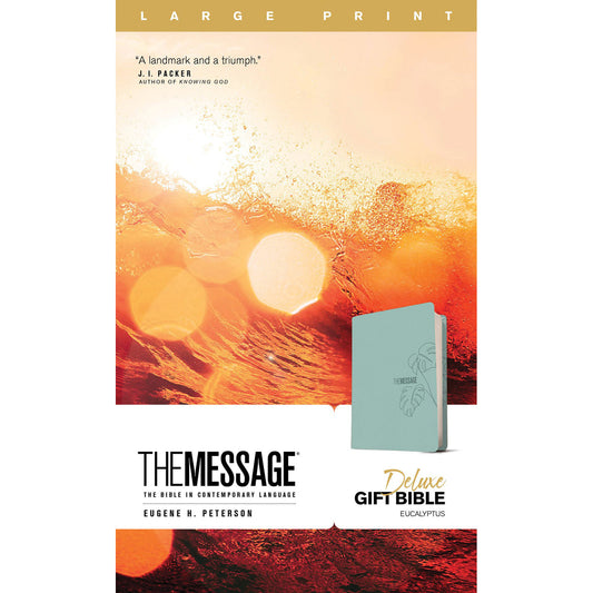 The Message Deluxe Gift: The Bible In Contemporary Language Large Print Teal (Imitation Leather)