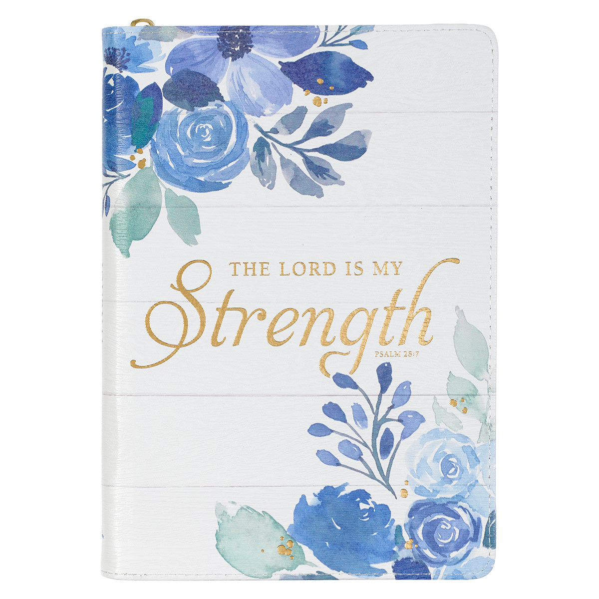 The Lord Is My Strength Faux Leather Journal With Zipped Closure