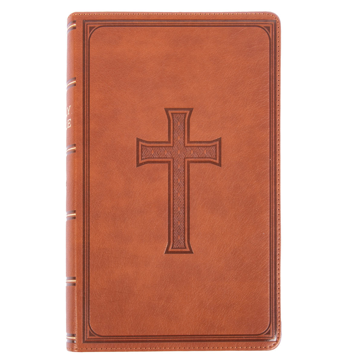 KJV Brown Faux Leather Medium Bible Giant Print