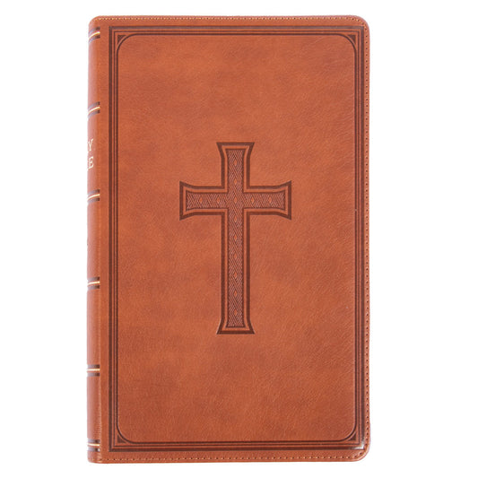 KJV Brown Faux Leather Medium Bible Giant Print