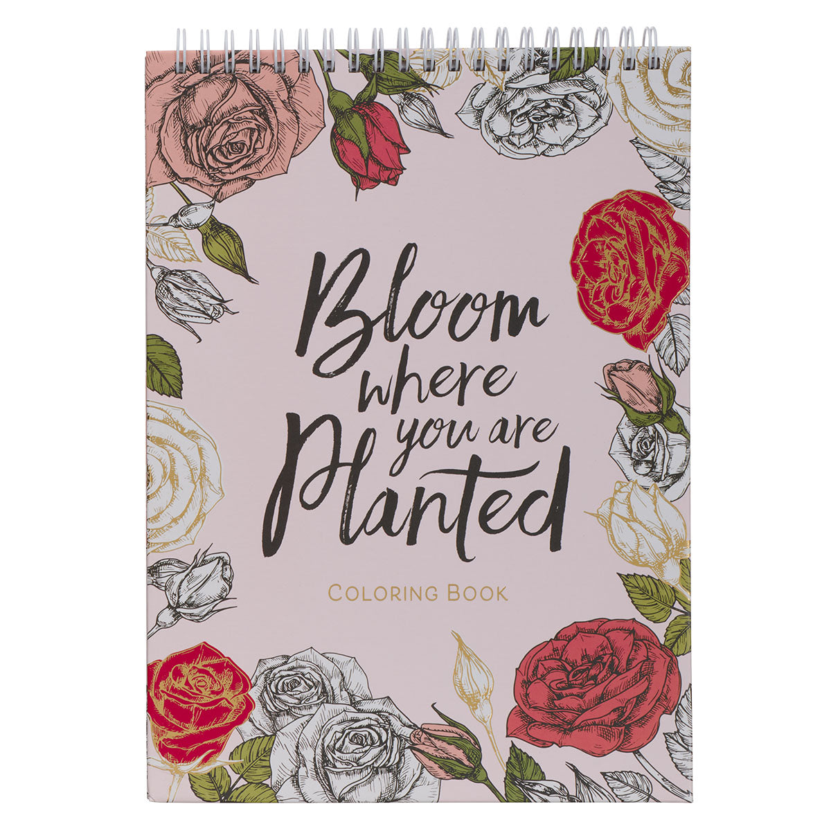 Bloom Where You Are Planted Coloring Burgundy (Spiral-Bound)