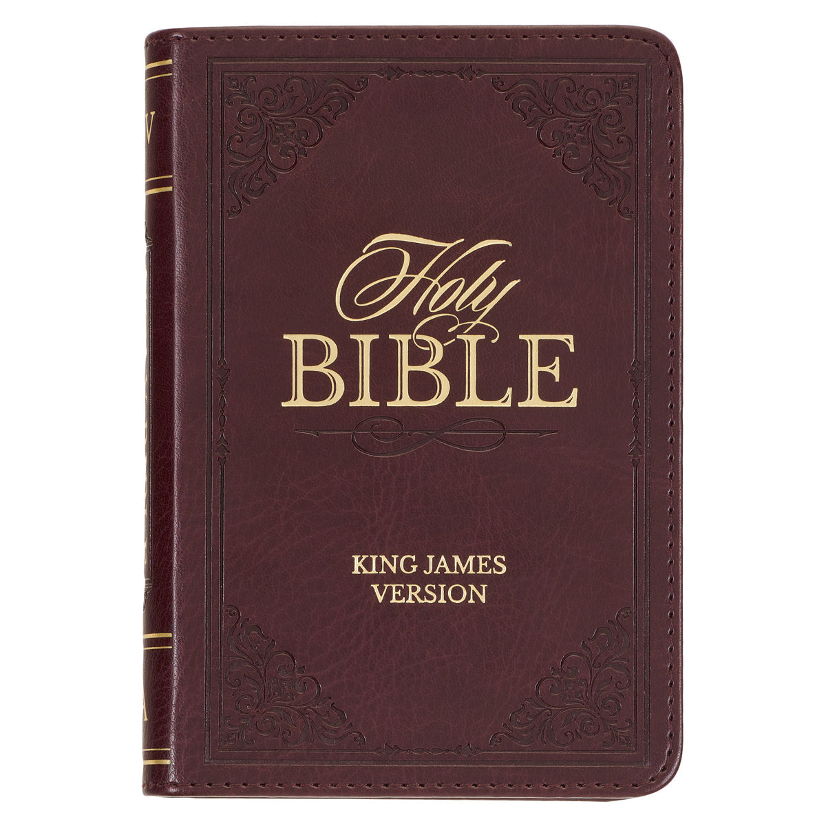 KJV Burgundy Faux Leather Mini Pocket Bible