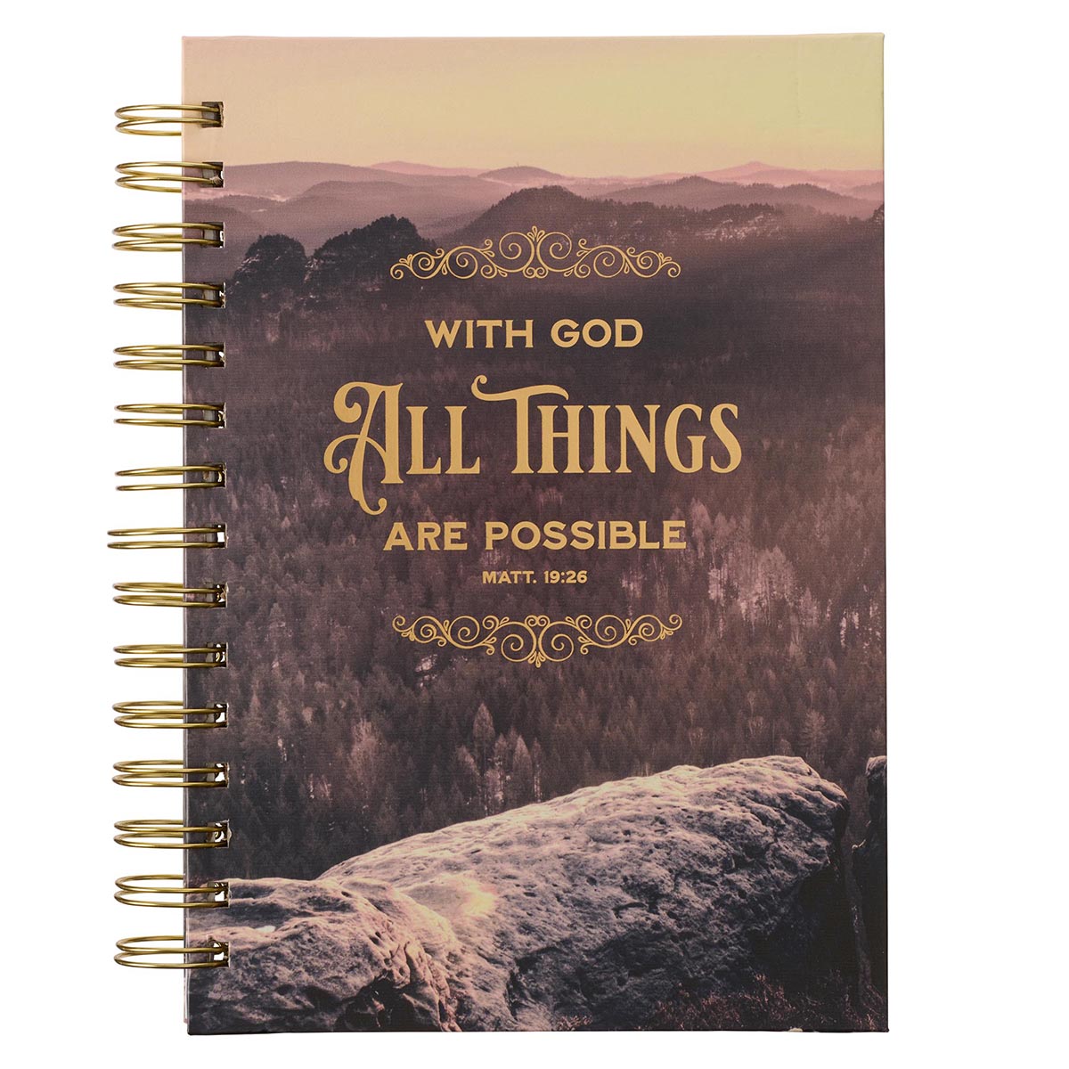 With God All Things Are Possible (Large Hardcover Wirebound Journal)