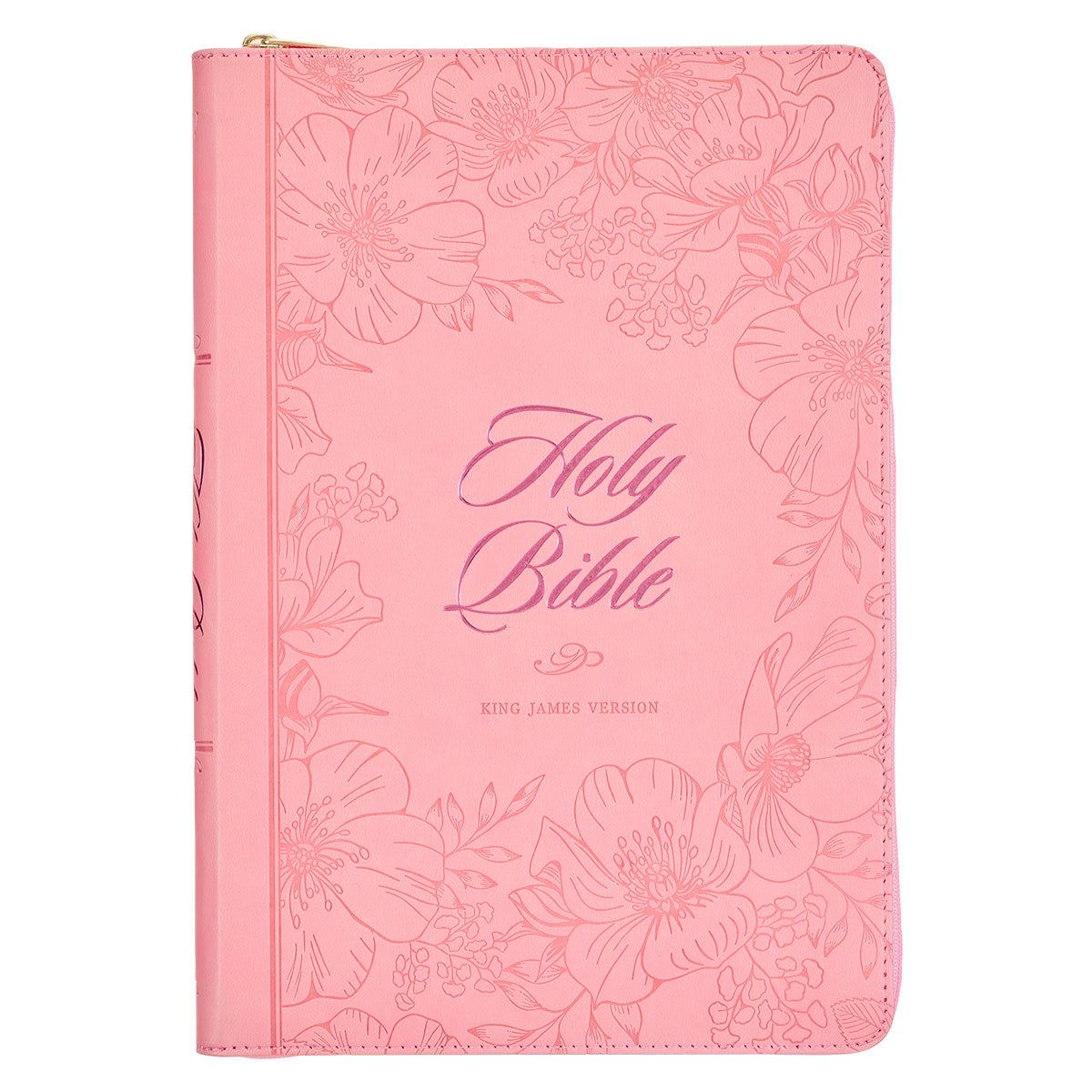 KJV Pink Faux Leather Thinline Bible Large Print