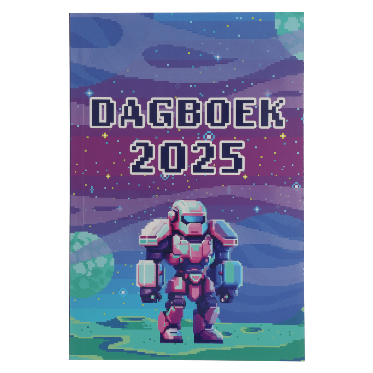 2025 Skooldagboek - Dagbeplanner - Piksel Bot - Sagteband