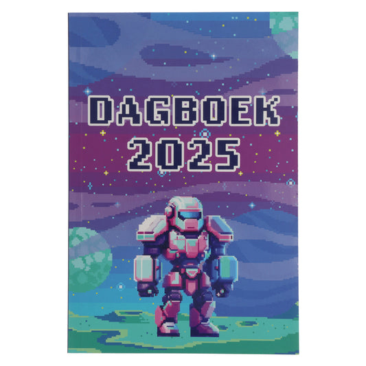 2025 Skooldagboek - Dagbeplanner - Piksel Bot - Sagteband
